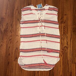 BLUE ISLAND NWT Cover Up Tunic Striped Size M